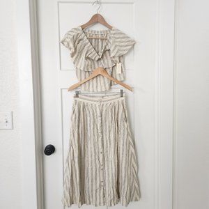 Rylee + Cru Oceanside skirt and top set S